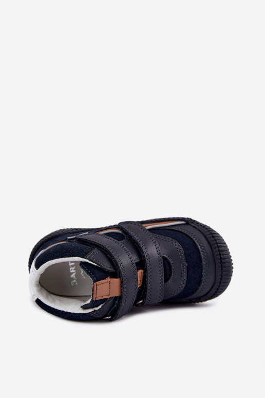 Donkerblauwe leren kinderschoenen Bartek 8631676
