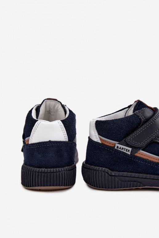 Donkerblauwe leren kinderschoenen Bartek 8631676