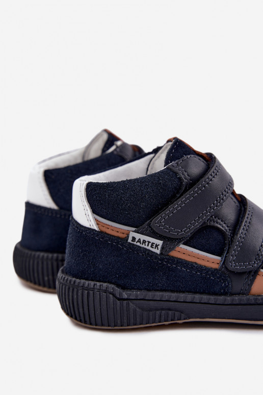 Donkerblauwe leren kinderschoenen Bartek 8631676