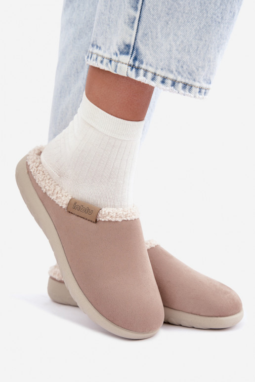 Dames slippers met isolatie Inblu ET000042 zandkleurig