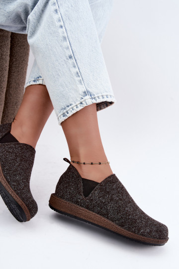 Dames huis schoenen Inblu NL000013 donkerbruin