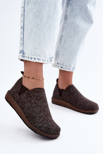 Dames huis schoenen Inblu NL000013 donkerbruin 2