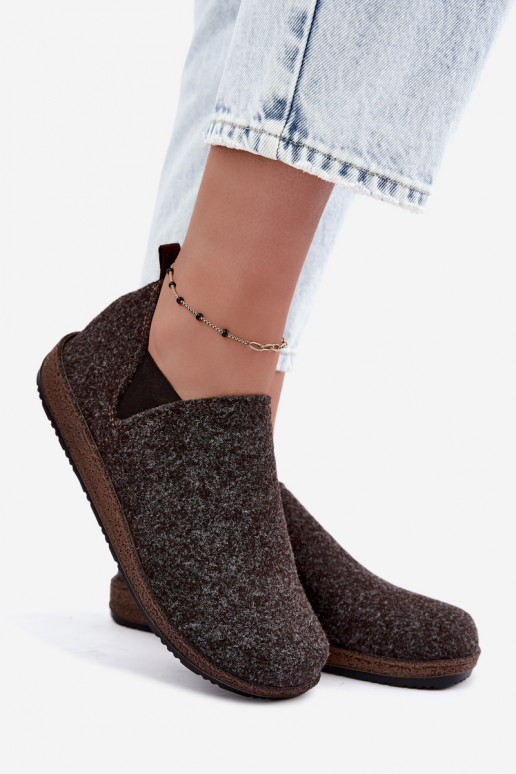 Dames huis schoenen Inblu NL000013 donkerbruin