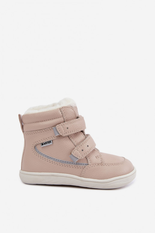 Leren kinder sneeuwlaarzen Barefoot Bartek 8401454 zandkleur