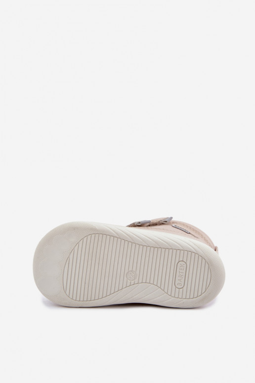 Leren kinder sneeuwlaarzen Barefoot Bartek 8401454 zandkleur