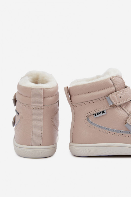 Leren kinder sneeuwlaarzen Barefoot Bartek 8401454 zandkleur
