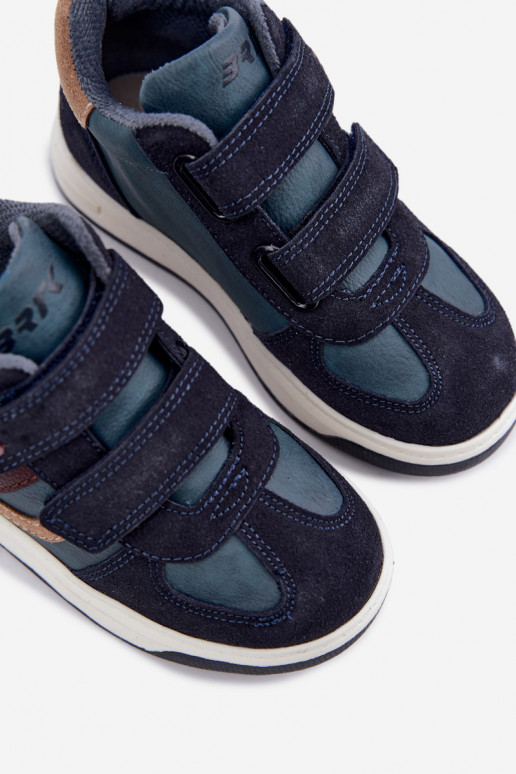 Donkerblauwe jongens sneakers Bartek 8801216
