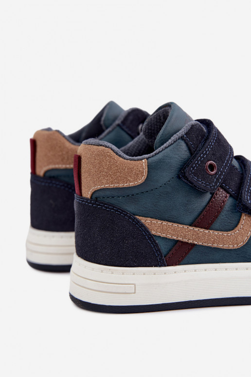 Donkerblauwe jongens sneakers Bartek 8801216
