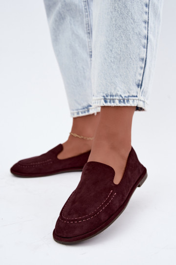 Dames mocassins in bordeaux kleur Mireliah 2