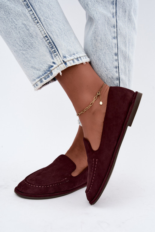 Dames mocassins in bordeaux kleur Mireliah
