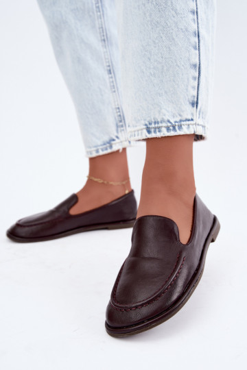 Dames mocassins van faux leather in bordeaux kleur Mireliah 2