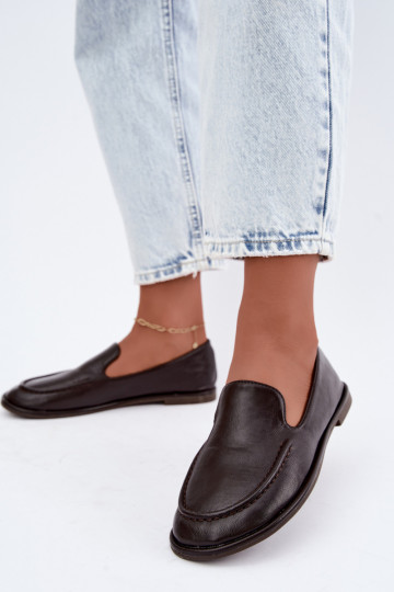 Dames mocassins in chocolade kleur Mireliah