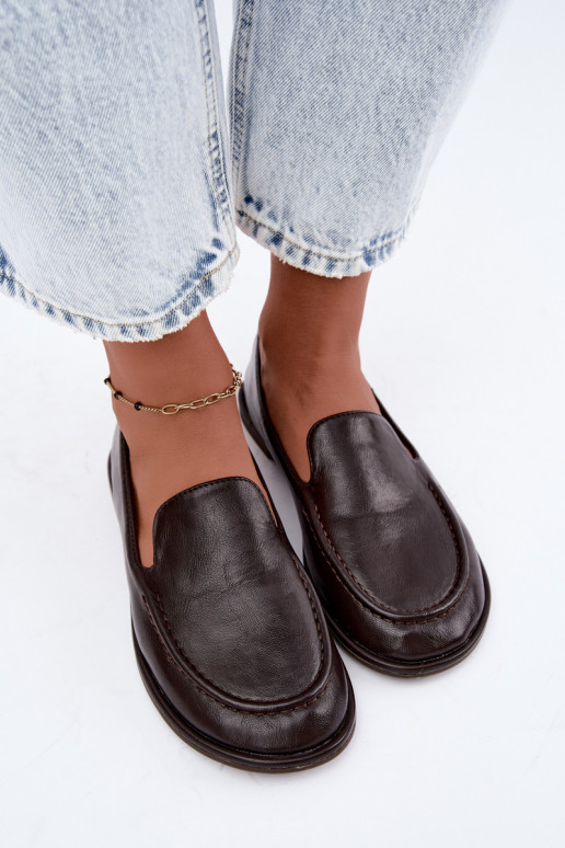 Dames mocassins in chocolade kleur Mireliah