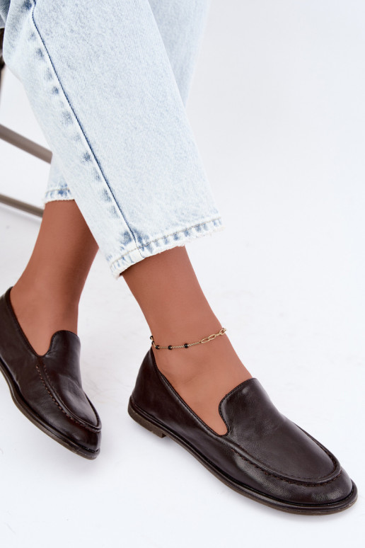 Dames mocassins in chocolade kleur Mireliah