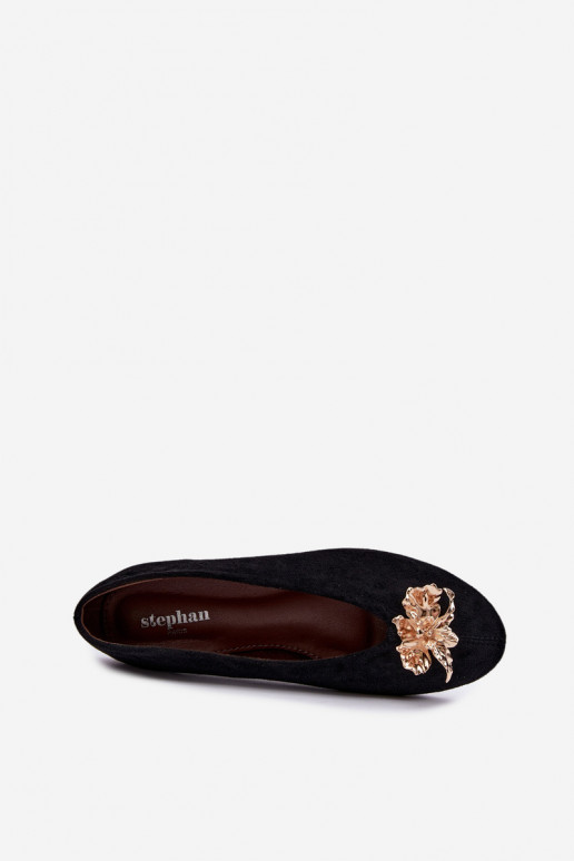 Ballet flats met versieringen in zwart Briellea