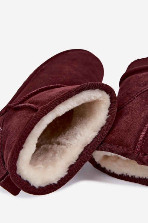 Warme sneeuwlaarzen van faux suede met bont aan de binnenkant in zwart Amandine