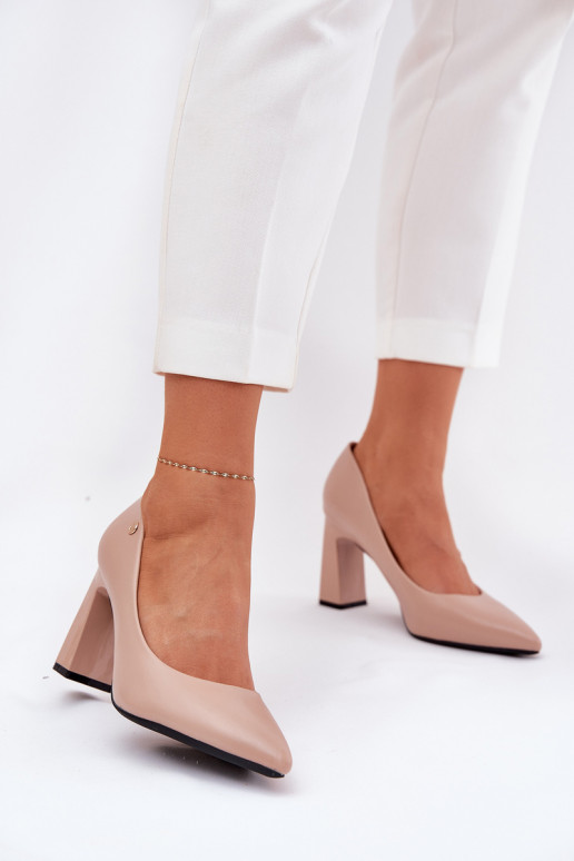 Elegante stijl hakken Vinceza 62221 zandkleur