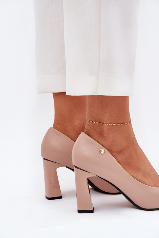 Elegante stijl hakken Vinceza 62221 zandkleur
