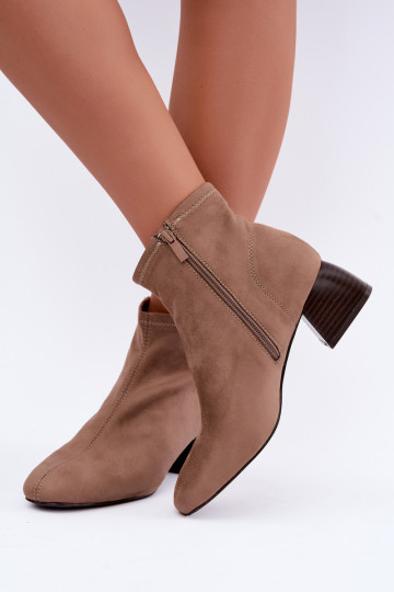 Beige enkellaarsjes Klocke Estellea 2