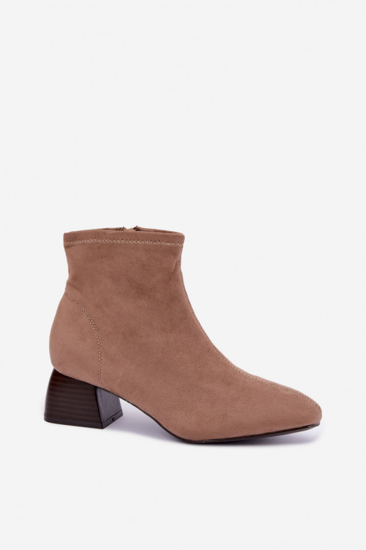 Beige enkellaarsjes Klocke Estellea