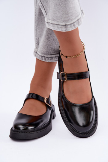 Zwarte schoenen met brede hakken Lareine 2
