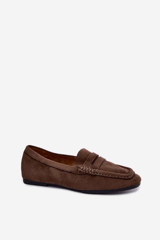 Sylvana platte dames mocassins in zandkleur