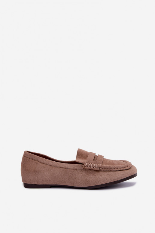 Sylvana platte dames mocassins in zandkleur