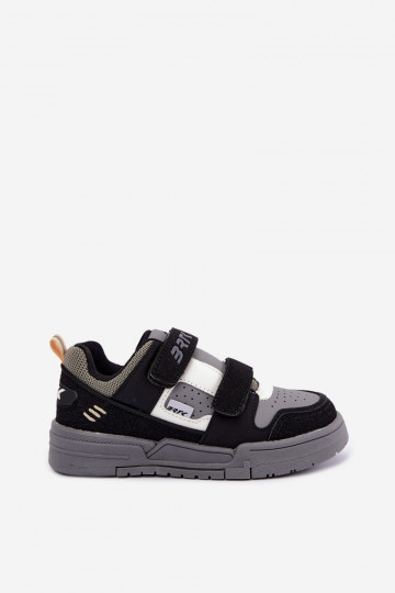 Sneakers voor jongens Bartek 8700210 in zwart en grijs 2