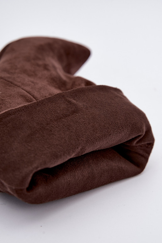 Instap enkellaarsjes met platform in chocoladekleur Coralise