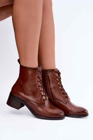 Klocke geïsoleerde veterschoenen bruin Florisse