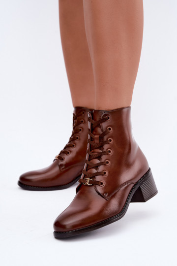 Klocke geïsoleerde veterschoenen bruin Florisse 2