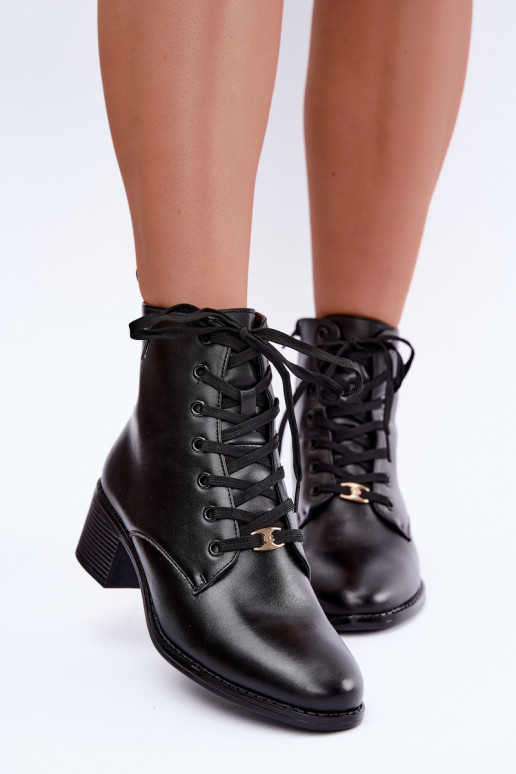 Klocke geïsoleerde veterschoenen zwart Florisse