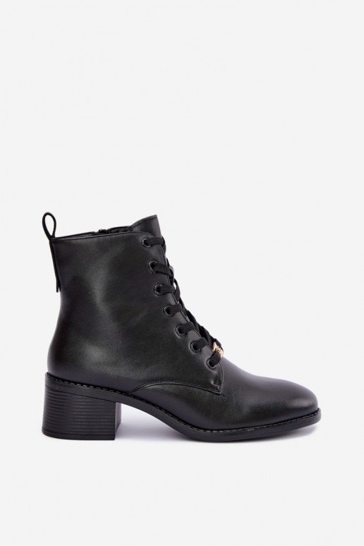 Klocke geïsoleerde veterschoenen zwart Florisse
