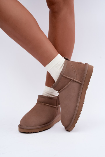 Faux suede sneeuwlaarzen met rits zandkleurig Vinceza 97971 2