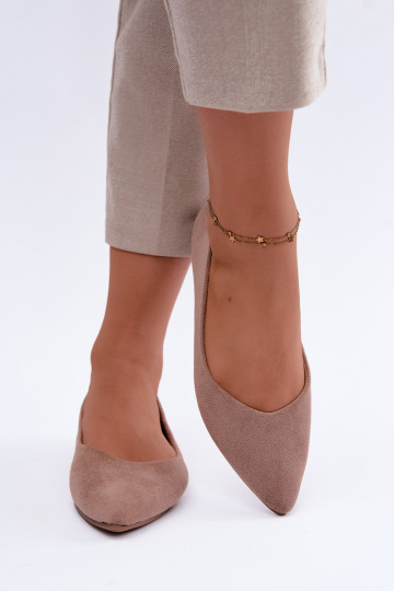 balerina's van faux suede in zandkleur Lelisa 2