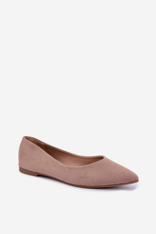 balerina's van faux suede in zandkleur Lelisa