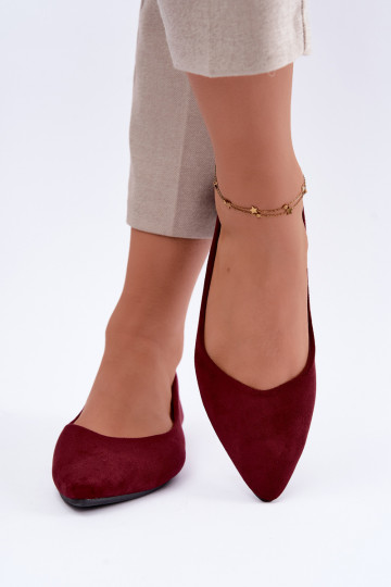 balerina's van faux suede in bordeauxkleur Lelisa 2