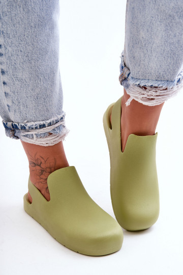 Rubberen pantoffels groene kleur Meriko 2