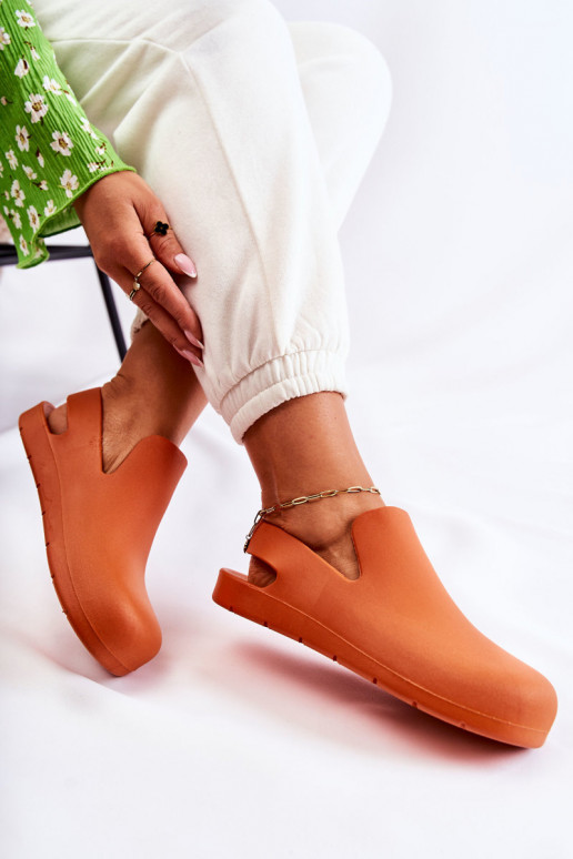 Oranje rubberen slippers Meriko