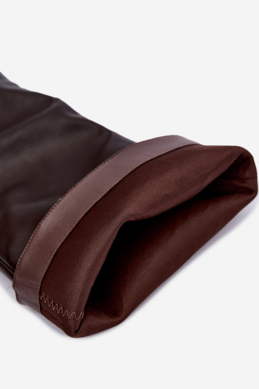 Instap dames hoge laarzen met spitse hakken boven de knie in chocolade Emorine