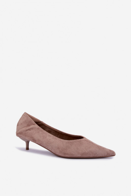 schoenen met lage hak in zandkleur Joresta