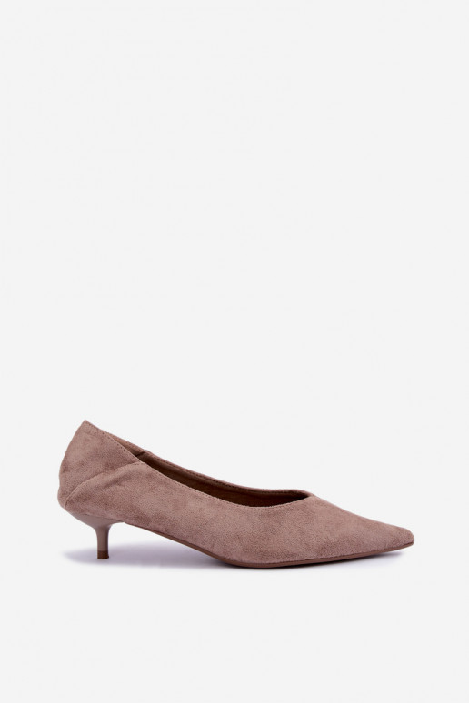 schoenen met lage hak in zandkleur Joresta
