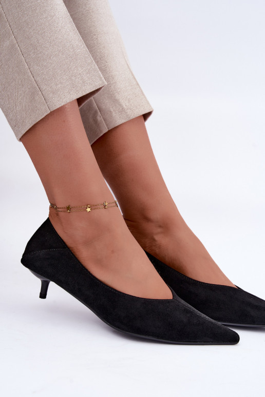 schoenen met lage hak in zwarte kleur Joresta