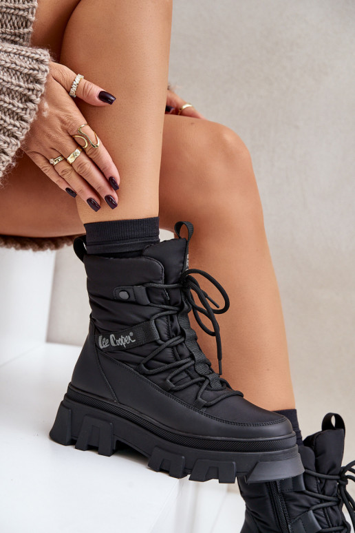 Zwarte dames sneeuwlaarzen Lee Cooper LCJ-24-47-3144