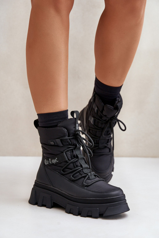 Zwarte dames sneeuwlaarzen Lee Cooper LCJ-24-47-3144