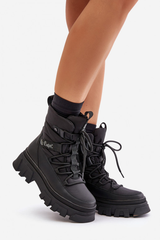 Zwarte dames sneeuwlaarzen Lee Cooper LCJ-24-47-3144
