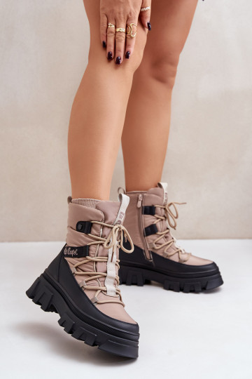 Beige dames sneeuwlaarzen Lee Cooper LCJ-24-47-3143 2