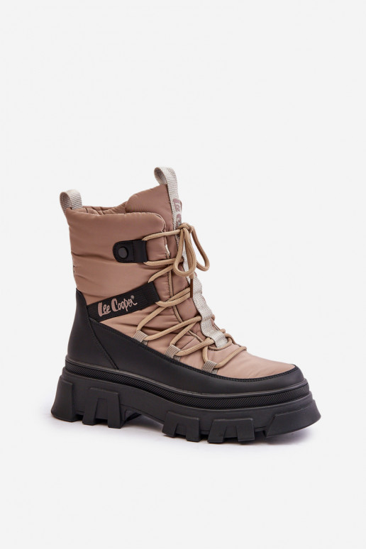 Beige dames sneeuwlaarzen Lee Cooper LCJ-24-47-3143