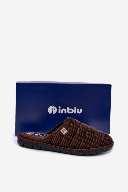 Bruine heren slippers Inblu 91000034