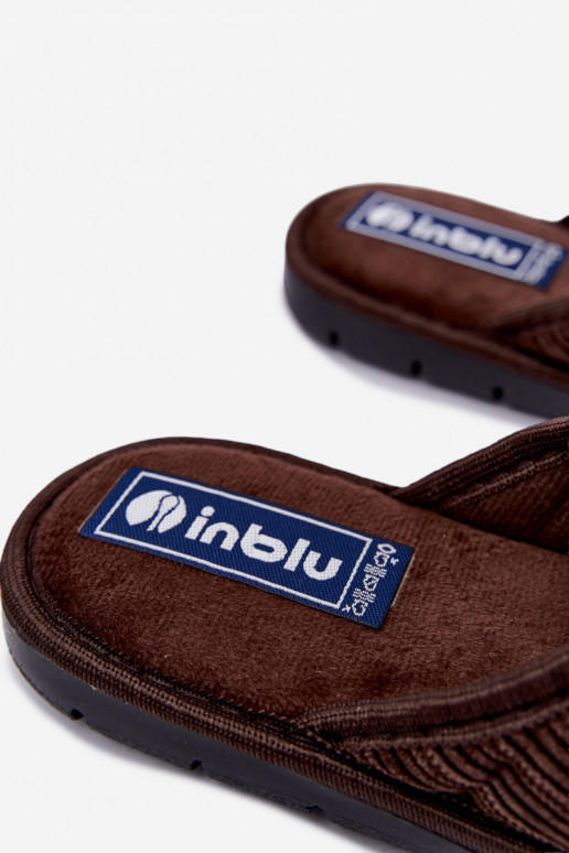 Bruine heren slippers Inblu 91000034